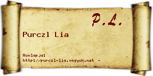 Purczl Lia névjegykártya